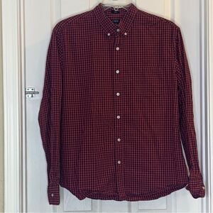 J.Crew Factory Slim Fit Flex Washed Long Sleeved Plaid Button Up Size XL